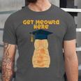 Orange Tabby Cat Graduation Distressed Shirt For Grads For Men Women Girls Kids Unisex Jersey T-Shirt