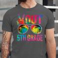 Peace Out 5th Grade Tie Dye Graduation Last Day Of School Unisex Jersey T-Shirt