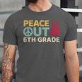 Peace Out 6th Grade Graduation Last Day Of School Unisex Jersey T-Shirt