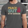 Peace Out 8th Grade Graduation Last Day Of School Unisex Jersey T-Shirt