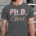 PhD Girl Doctorate Degree Graduation Women Her Psychology Unisex Jersey T-Shirt