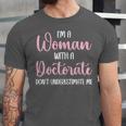 PhD Graduation Woman With A Doctorate Degree Unisex Jersey T-Shirt