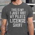 Pilots License In Training Future Flight School Graduation Unisex Jersey T-Shirt