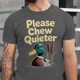 Please Chew Quieter Introvert Duck Lover Unisex Jersey T-Shirt