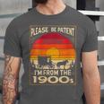 Please Be Patient I'm From The 1900s Sunset Vintage Wagon Unisex Jersey T-Shirt