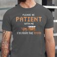 Please Be Patient With Me I'm From The 1900s Trail Wagon Unisex Jersey T-Shirt Please Be Patient With Me I'm From The 1900s Trail Wagon Unisex Jersey T-Shirt