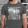 Please Be Patient With Me I'm From The 1900s USA Flag Skull Unisex Jersey T-Shirt