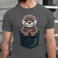 Pocket Otter Lover Introvert Cute Animal Fun Surprise Unisex Jersey T-Shirt Pocket Otter Lover Introvert Cute Animal Fun Surprise Unisex Jersey T-Shirt