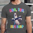 Preschool Graduate Shirt ABC 123 Mic Drop Llama Graduation Unisex Jersey T-Shirt