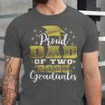Proud Dad Of Two 2025 Graduates Graduation Family Unisex Jersey T-Shirt