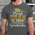 Proud Gran Of Three 2025 Graduates Graduation Family Unisex Jersey T-Shirt