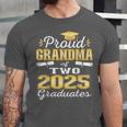 Proud Grandma Of Two 2025 Graduates Graduation Family Unisex Jersey T-Shirt
