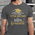 Proud Little Brother Class 2024 Graduate Senior Graduation Unisex Jersey T-Shirt