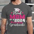 Proud Mom Of 2024 5th Grade Graduate Mother Graduation Unisex Jersey T-Shirt