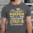Proud Mom Of 2024 College Graduate Family 24 Graduation Unisex Jersey T-Shirt