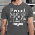Proud Mom Of a 2024 Graduate Mama Checkered Graduation Unisex Jersey T-Shirt