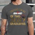 Proud Mom Of Two 2021 Graduates Twin Mama Graduation Leopard Unisex Jersey T-Shirt
