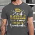 Proud Mom Of Two 2024 Graduate Class 2024 Graduation Family Unisex Jersey T-Shirt