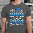 Proud Niece Of Two 2024 Graduate Class 2024 Graduation Unisex Jersey T-Shirt
