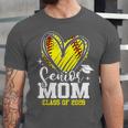 Proud Senior Mom Class Of 2026 Softball Graduation Heart Unisex Jersey T-Shirt