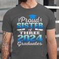 Proud Sister Of Three 2024 Graduate 23 Class Graduation Unisex Jersey T-Shirt
