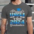 Proud Uncle Of Two 2024 Graduate Class 2024 Graduation Unisex Jersey T-Shirt