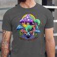 Psychedelic Alien Mushroom Nostalgia Groovy Vibe Hippie Unisex Jersey T-Shirt