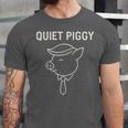 Quiet Piggy Introvert Media Humor Minimalist Line Art Unisex Jersey T-Shirt Quiet Piggy Introvert Media Humor Minimalist Line Art Unisex Jersey T-Shirt