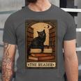The Reader Cat Book Reading Halloween Tarot Card Unisex Jersey T-Shirt The Reader Cat Book Reading Halloween Tarot Card Unisex Jersey T-Shirt