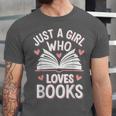 Reading Just A Girl Who Loves Books Unisex Jersey T-Shirt