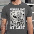 Reading Time At Last Book Lover Introvert Skeleton Reading Unisex Jersey T-Shirt Reading Time At Last Book Lover Introvert Skeleton Reading Unisex Jersey T-Shirt