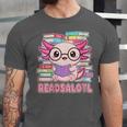 Readsalotl Axolotl Reading Book Bookworm Unisex Jersey T-Shirt Readsalotl Axolotl Reading Book Bookworm Unisex Jersey T-Shirt