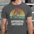 Retro Antisocial Butterfly Shirt For Introverts Unisex Jersey T-Shirt Retro Antisocial Butterfly Shirt For Introverts Unisex Jersey T-Shirt