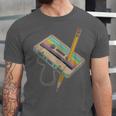 Retro Cassette And Pencil 80s 90s Nostalgia Music Lover Unisex Jersey T-Shirt
