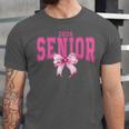 Retro Senior 2026 Class Of 2026 Coquette Pink Bow Graduation Unisex Jersey T-Shirt