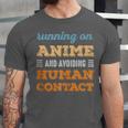 Running On Anime Social Introvert Humor Vintage Unisex Jersey T-Shirt