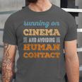 Running On Cinema Social Introvert Humor Vintage Unisex Jersey T-Shirt Running On Cinema Social Introvert Humor Vintage Unisex Jersey T-Shirt