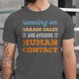 Running On Garage Sales Social Introvert Humor Vintage Unisex Jersey T-Shirt Running On Garage Sales Social Introvert Humor Vintage Unisex Jersey T-Shirt