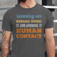 Running On Reggae Music Social Introvert Humor Vintage Unisex Jersey T-Shirt