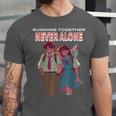 Running Together Always Connected Anime Nostalgia Message Unisex Jersey T-Shirt Running Together Always Connected Anime Nostalgia Message Unisex Jersey T-Shirt