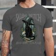 Salem Witch Book Club Cat Reading Witchy Halloween Men Unisex Jersey T-Shirt