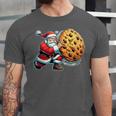 Santa Holding Cookie Xmas Baker Introvert Christmas Unisex Jersey T-Shirt Santa Holding Cookie Xmas Baker Introvert Christmas Unisex Jersey T-Shirt