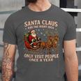 Santa Has The Right Idea Introvert Christmas Unisex Jersey T-Shirt