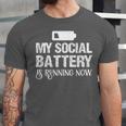 Sarcastic Anti Low Social Battery Social Introvert Unisex Jersey T-Shirt