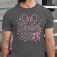 Senior 2026 Class Of 2026 Coquette Pink Bow Graduation Unisex Jersey T-Shirt