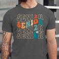 Senior 2026 Class Of 2026 Retro Groovy Graduation Grad Women Unisex Jersey T-Shirt