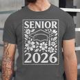 Senior 2026 Floral Flowers Class Of 2026 Graduation Kids Unisex Jersey T-Shirt