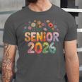 Senior 2026 Groovy Retro Grad Class Of 2026 Graduation Kids Unisex Jersey T-Shirt
