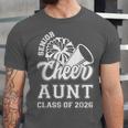 Senior Cheerleader Aunt Cheer Class Of 2026 Graduation Women Unisex Jersey T-Shirt