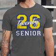 Senior Class 2026 Graduation Yellow Blue Letters Unisex Jersey T-Shirt